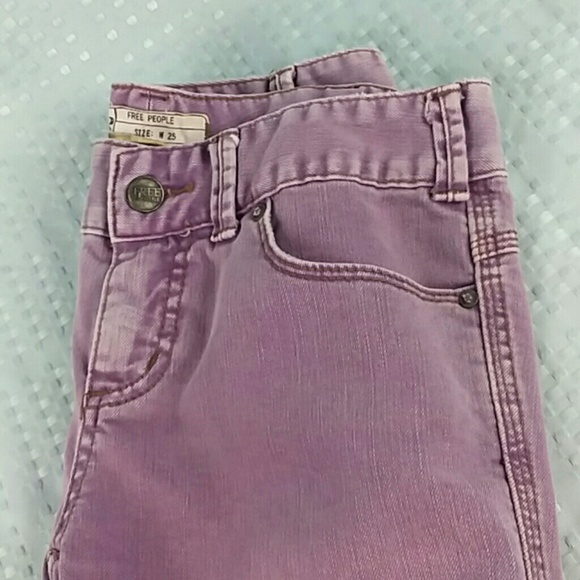 Free People skinny jeans raw hem 25 - Picture 6 of 9